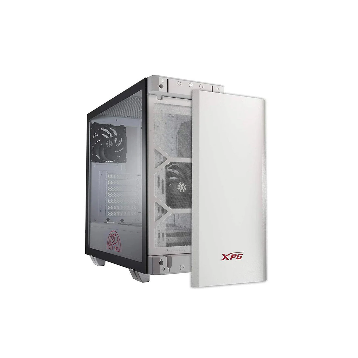 XPG INVADER ATX Mid-Tower Gaming PC Case - White (2 PWM Fans Included)