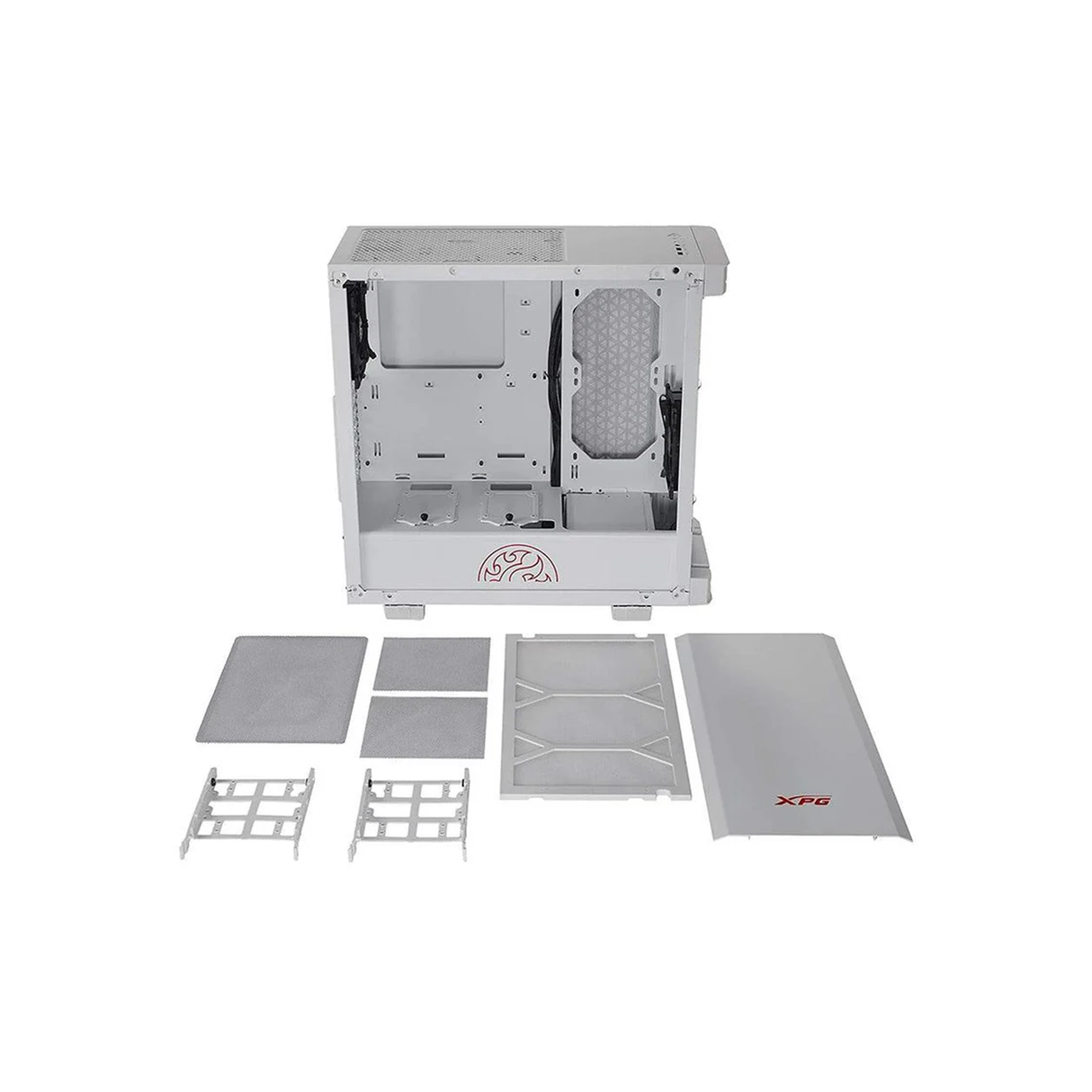 XPG INVADER ATX Mid-Tower Gaming PC Case - White (2 PWM Fans Included)