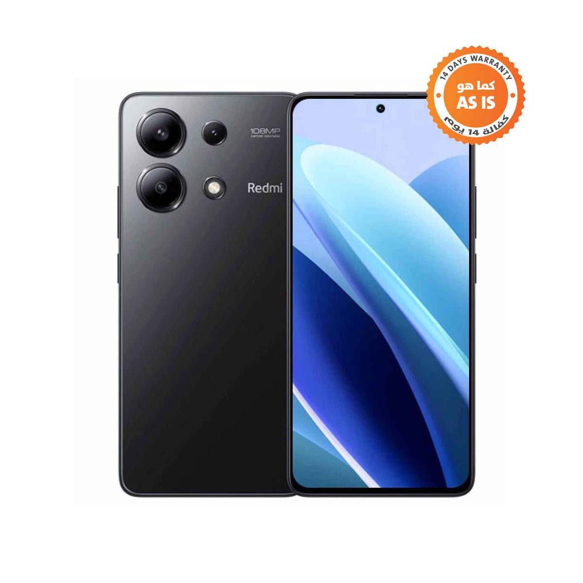 Xiaomi Redmi Note 13 - NFC - 8GB RAM - 256GB ROM - Mobile Phone - Midnight Black (AS-IS) Open Box - Zayoom