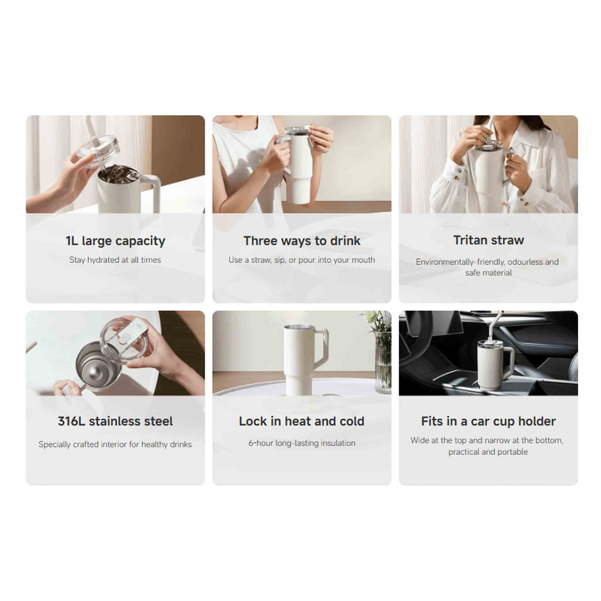 Xiaomi Drinking Cup with Lid and Straw