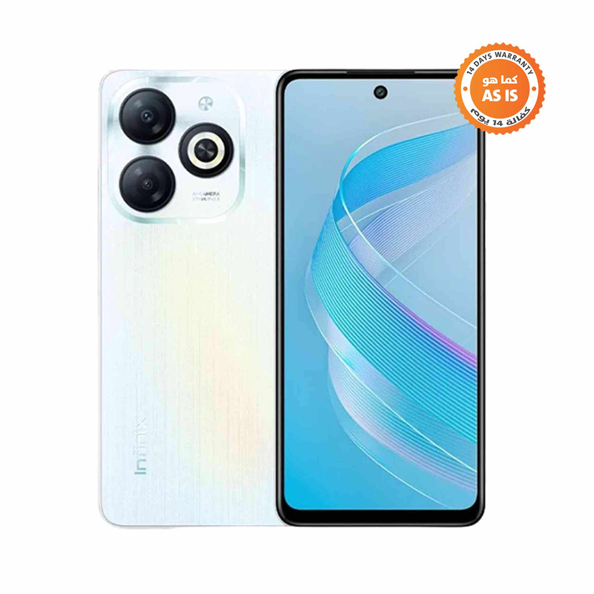 Infinix Smart 8 - 128GB - 4GB RAM - Mobile Phone - Galaxy White-ASIS