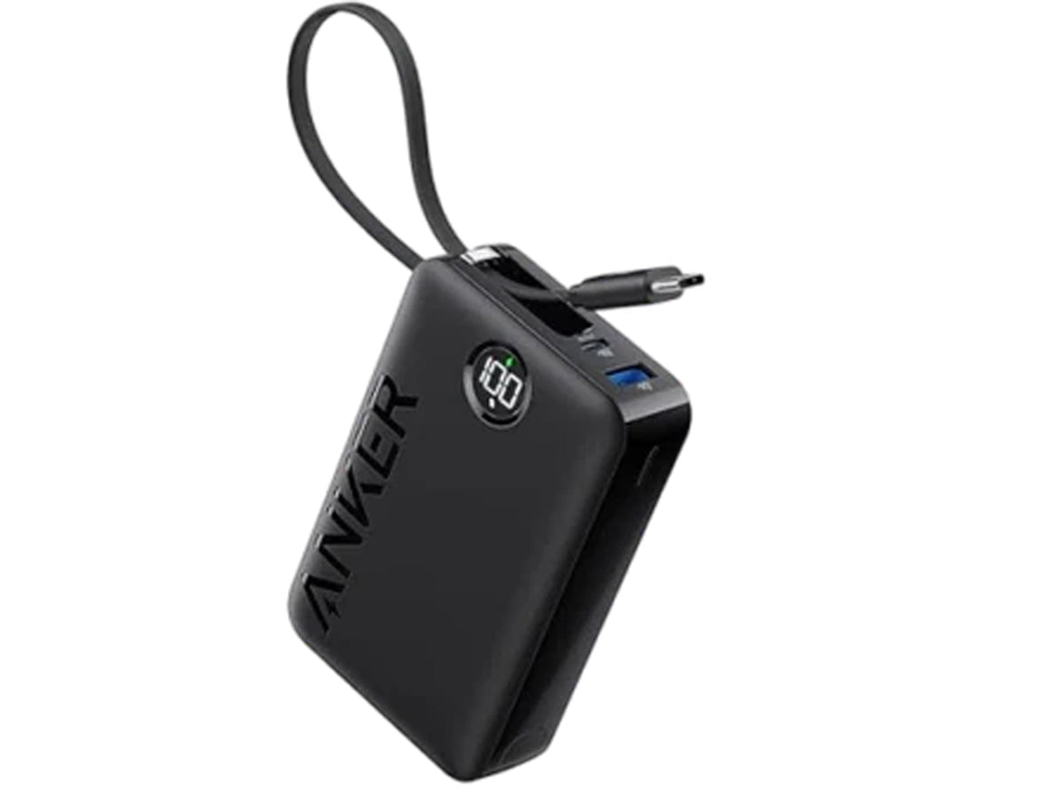 Anker 335 Power Bank 20000mAh - 22.5 Built-In USB-C Cable - Black - Zayoom