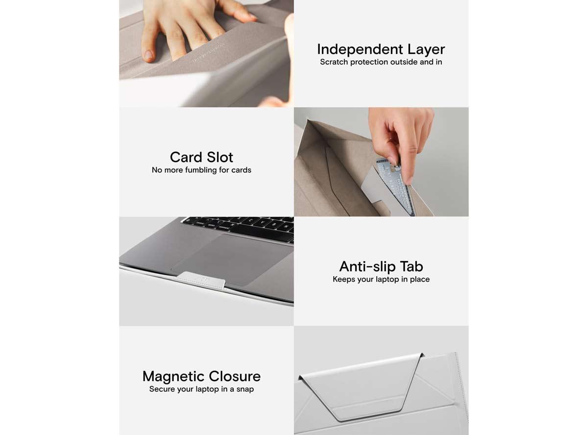 MOFT Carry Sleeve Mac Air 13.3" laptops 14" - Beach White - Zayoom