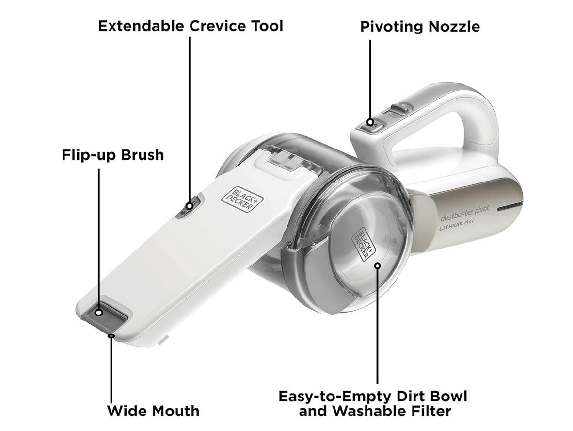 BLACK+DECKER Pivot Handheld Dustbuster 14.4V - (27.5 AW) - Zayoom