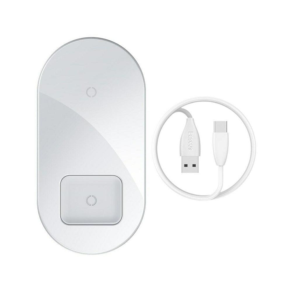 Baseus Simple 2in1 Wireless Qi Charger 18W Max for Phones+Pods - Zayoom