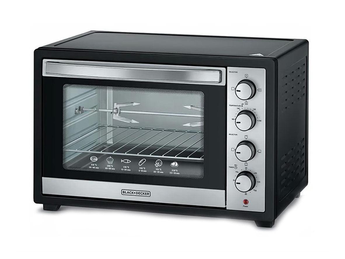 Black+Decker 50L Toaster Oven Double Glass and Rotisserie 2000W - Zayoom