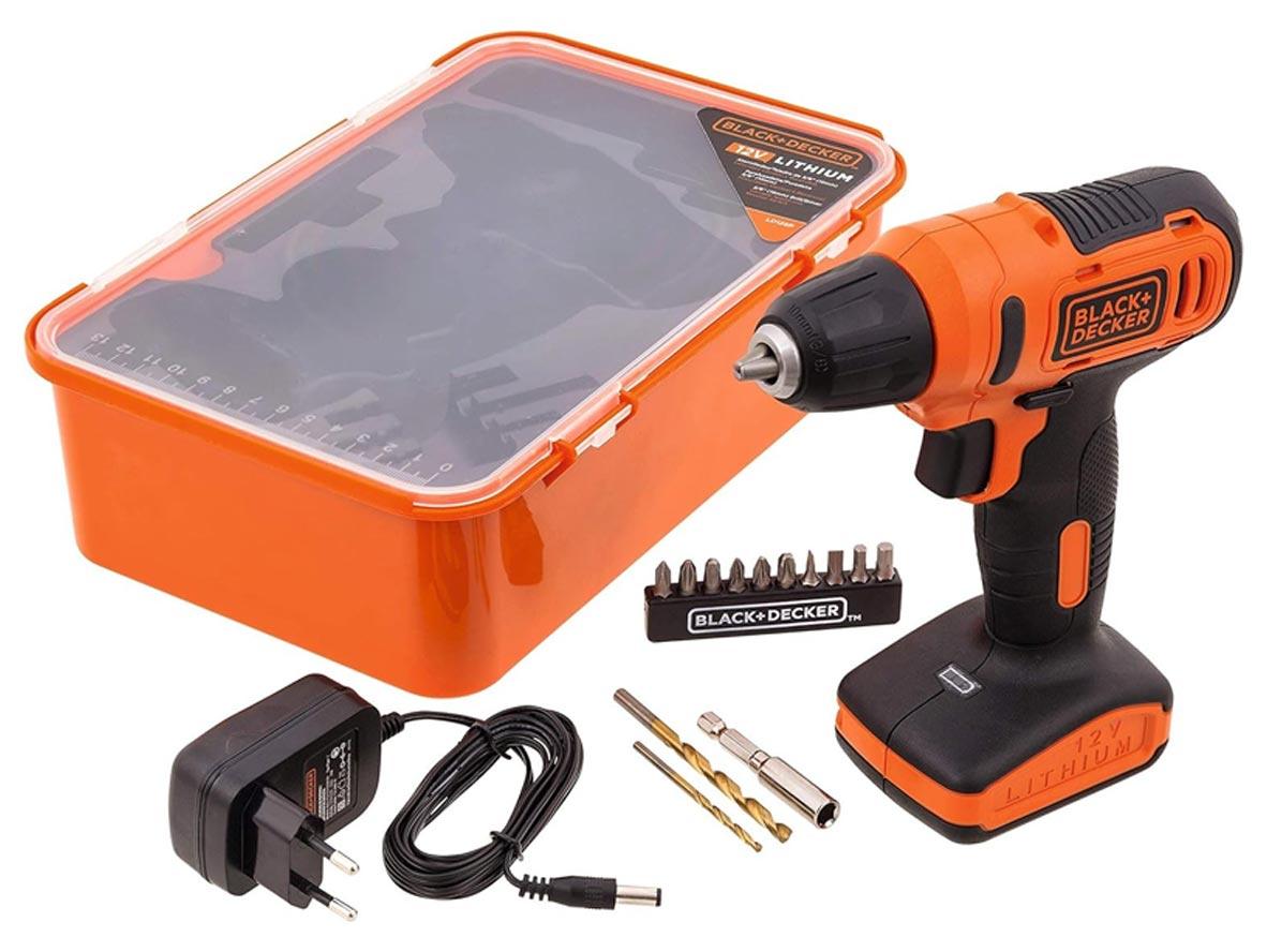 Black+Decker Cordless Drill Driver 12V + 13pc Accessories Box - Zayoom