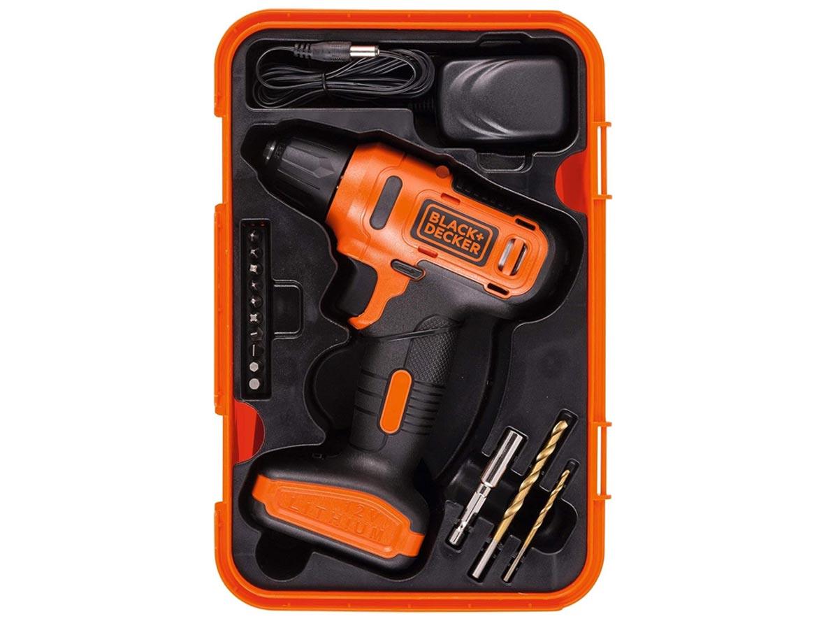 Black+Decker Cordless Drill Driver 12V + 13pc Accessories Box - Zayoom