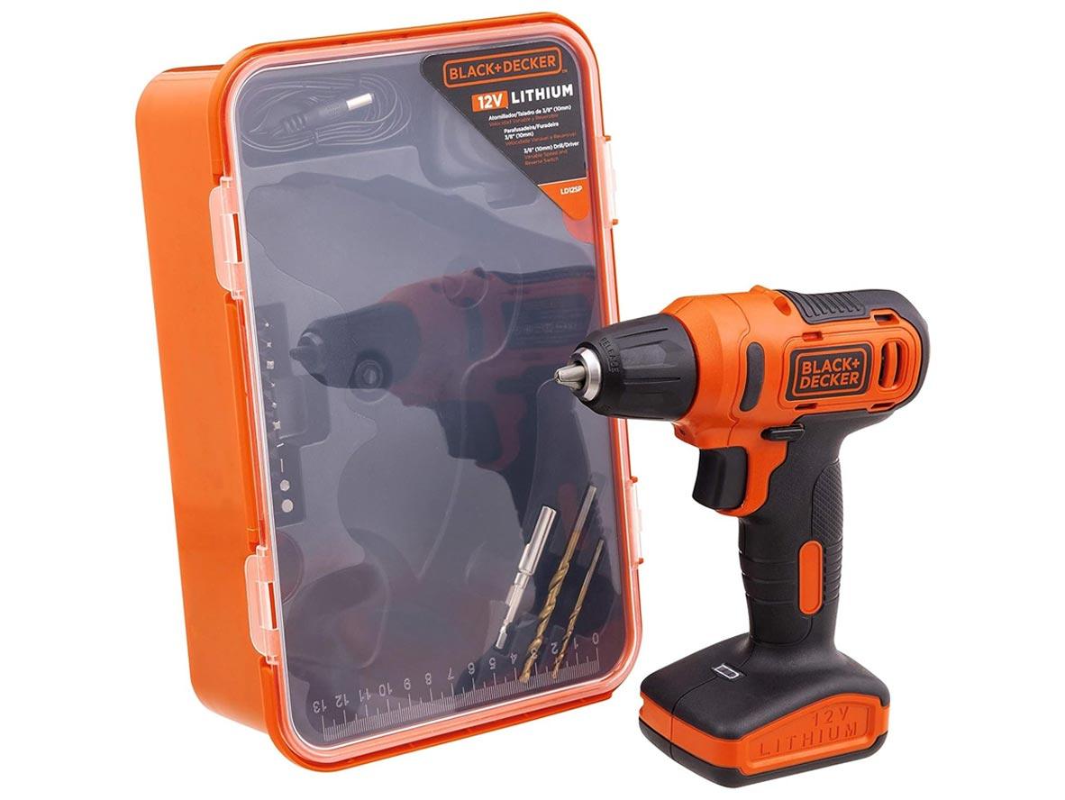 Black+Decker Cordless Drill Driver 12V + 13pc Accessories Box - Zayoom