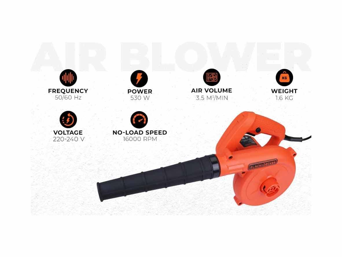 BLACK+DECKER Blower/Vacuum 16,000 Rpm Single Speed - 530W - Zayoom