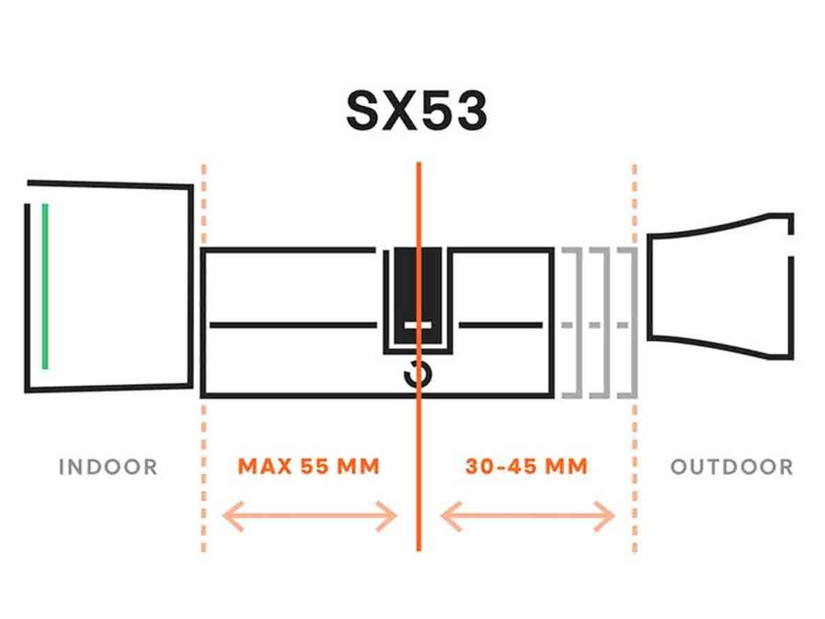 Bold Smart Cylinder Lock SX53 - Silver - Zayoom