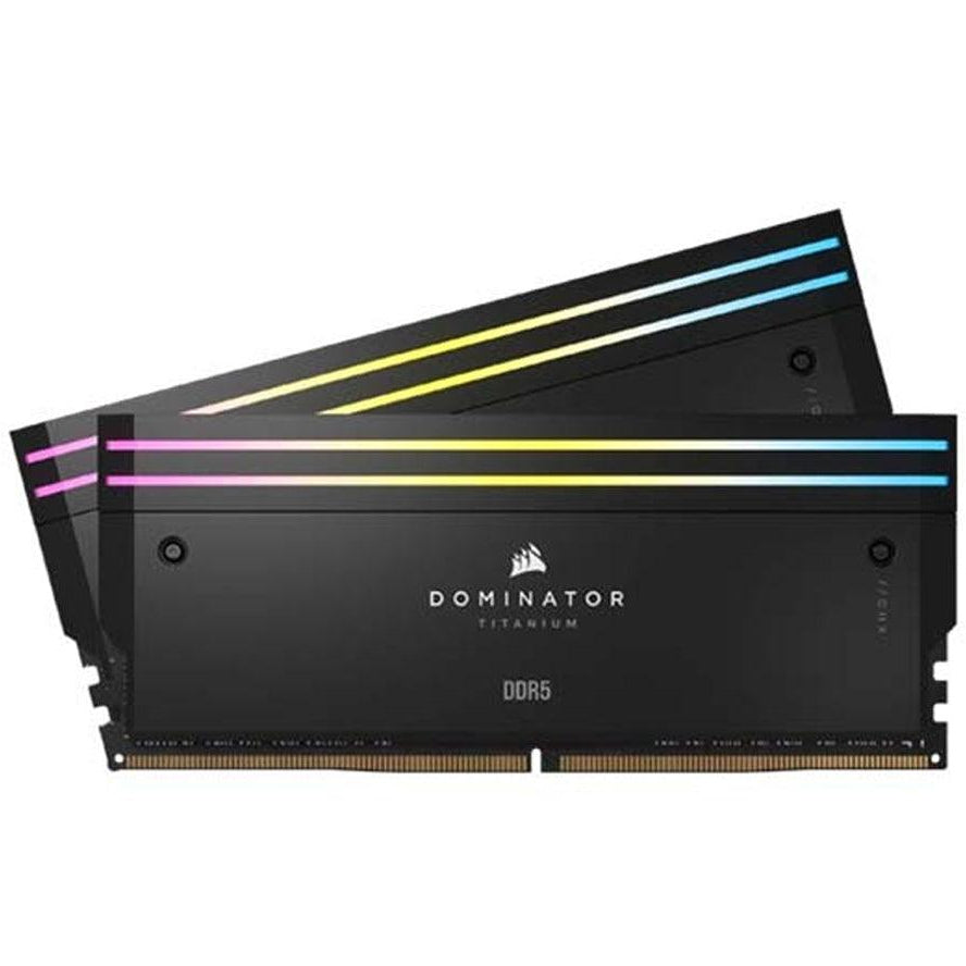 Corsair Dominator Titanium RGB DDR5 DRAM - 64GB (2x32GB) 6400MT/s CL32 Memory Kit - Black - Zayoom