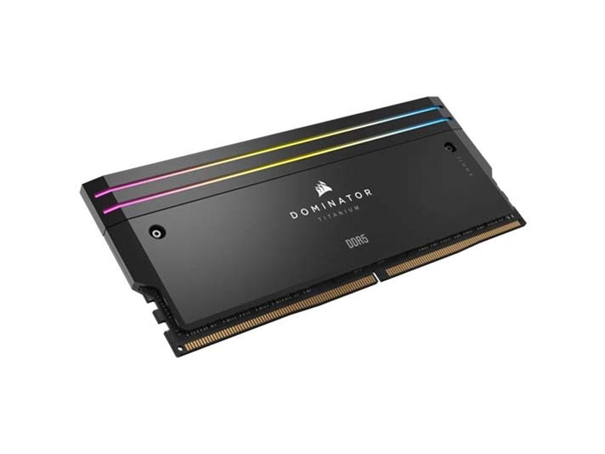 Corsair Dominator Titanium RGB DDR5 DRAM - 64GB (2x32GB) 6400MT/s CL32 Memory Kit - Black - Zayoom