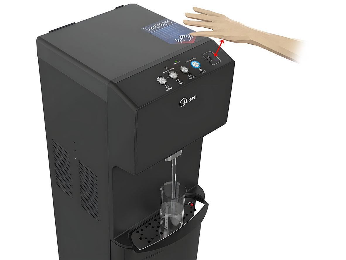 Midea Bottom Loading Touchless Water Dispenser 4.6 Liter - Black - Zayoom