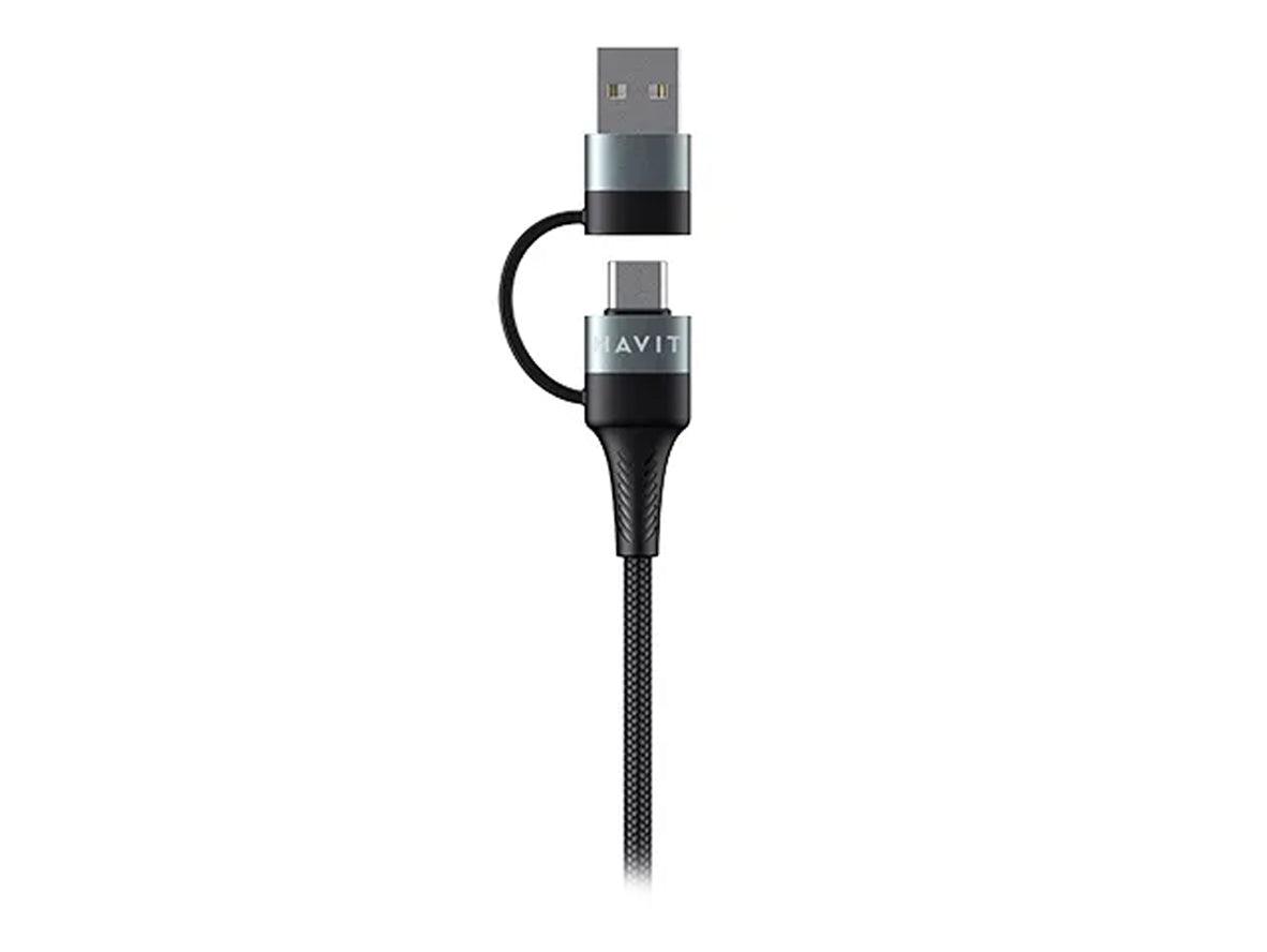Havit CB6244 USB Cable 4 in 1 - Black - Zayoom