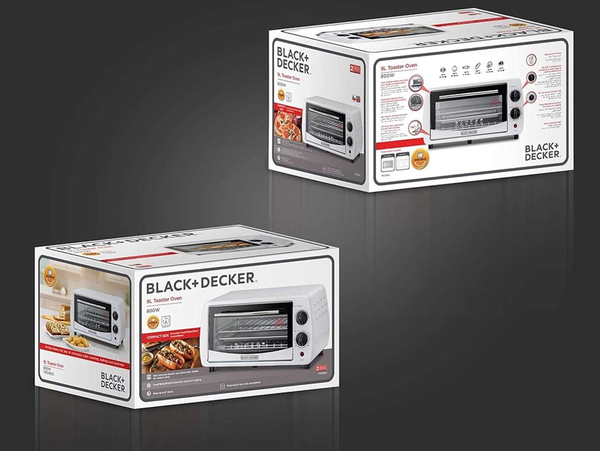 BLACK+DECKER Double Glass Toaster Oven 9L - 800W - Zayoom