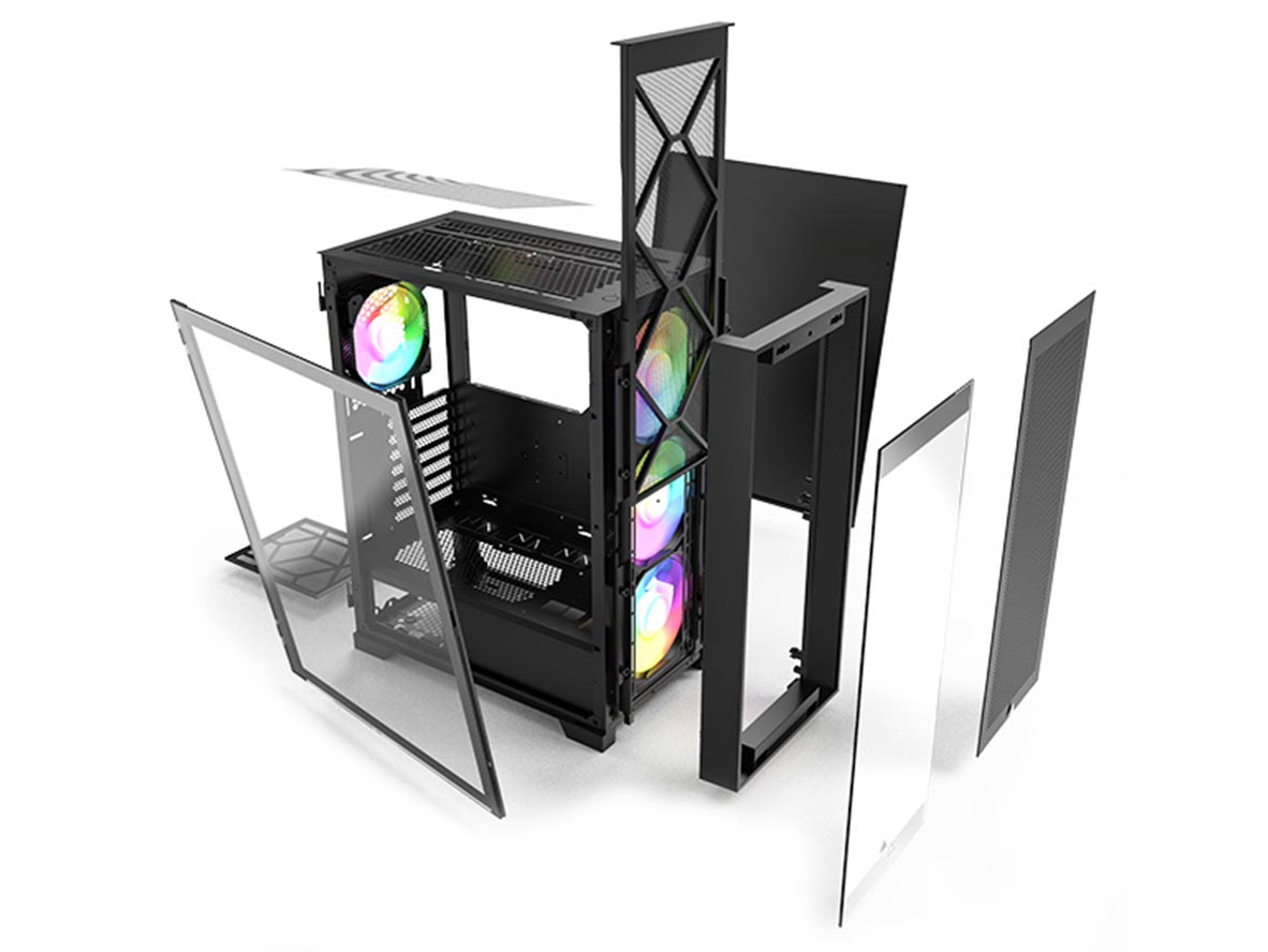 Montech Air 1000 Premium Mid-Tower PC Chassis - Black - Zayoom