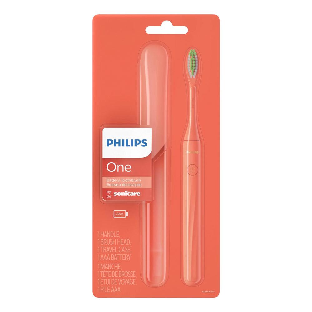 Philips One Battery Toothbrush by Sonicare - HY1100/01 - Miami Coral - Zayoom
