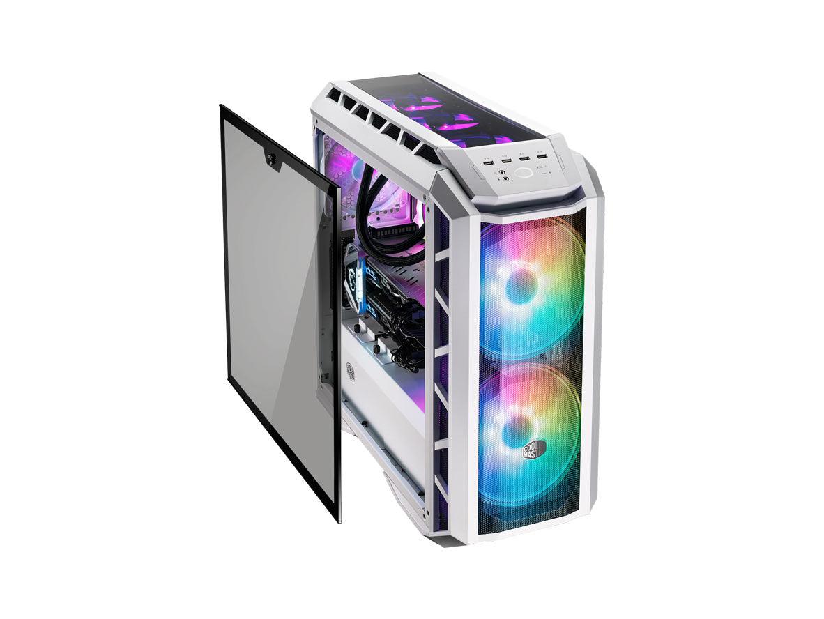Cooler Master - MasterCase H500P ARGB Mesh Mid Tower PC Case - White - Zayoom