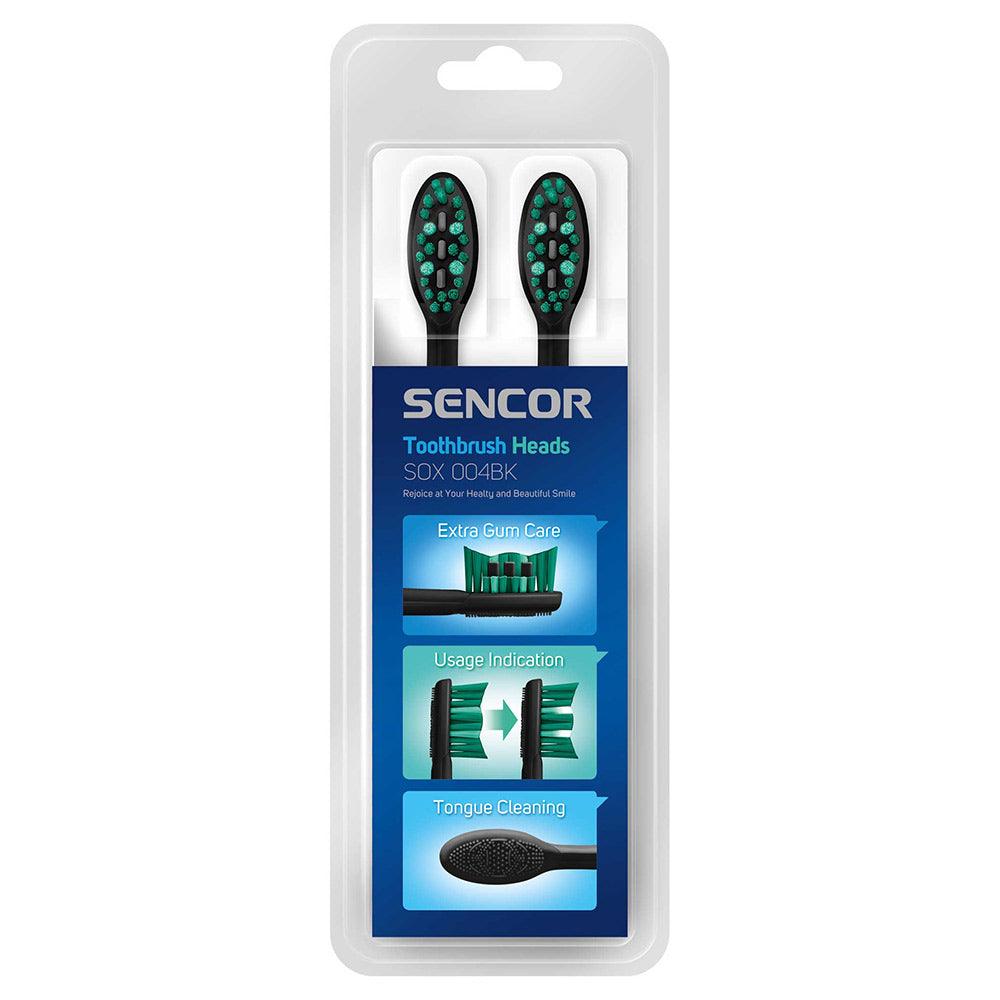 Sencor SOX 004 Sonic Protection Toothbrush Heads - Black - Zayoom