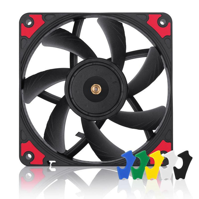 Noctua NF-A12x15 PWM Chromax 120mm Premium Slim PC Fan With Swappable pads - Black - Zayoom