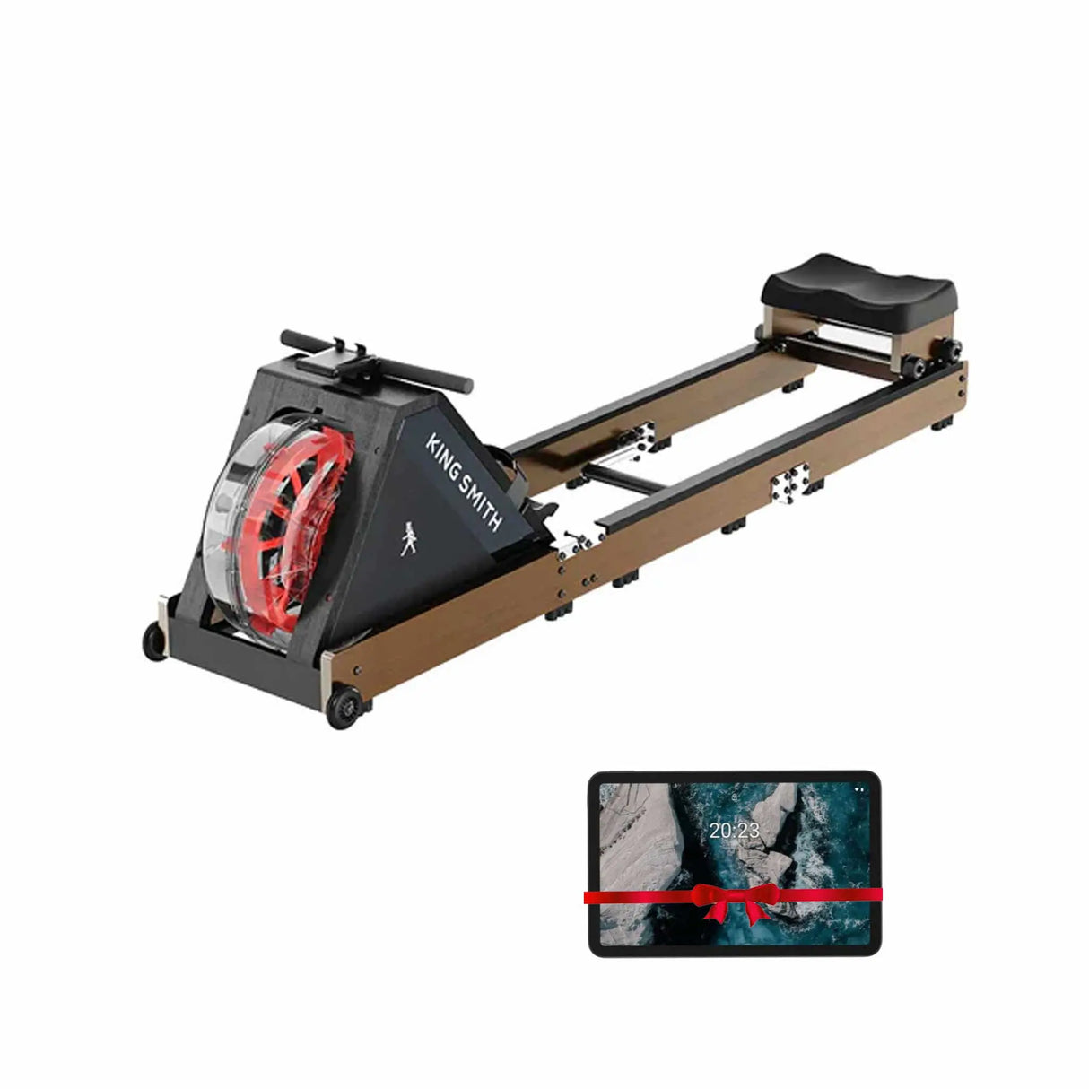 كينج سميث WR20 جهاز التجديف المائي مزود ببراءة اختراع ثلاثية الطي، مقاوم للماء - لون الجوز + جهاز لوحي نوكيا تي20 تي ايه مجاني