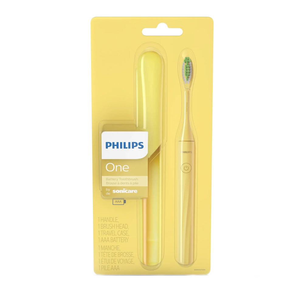 Philips One Battery Toothbrush by Sonicare - HY1100/02 - Mango Yellow - Zayoom