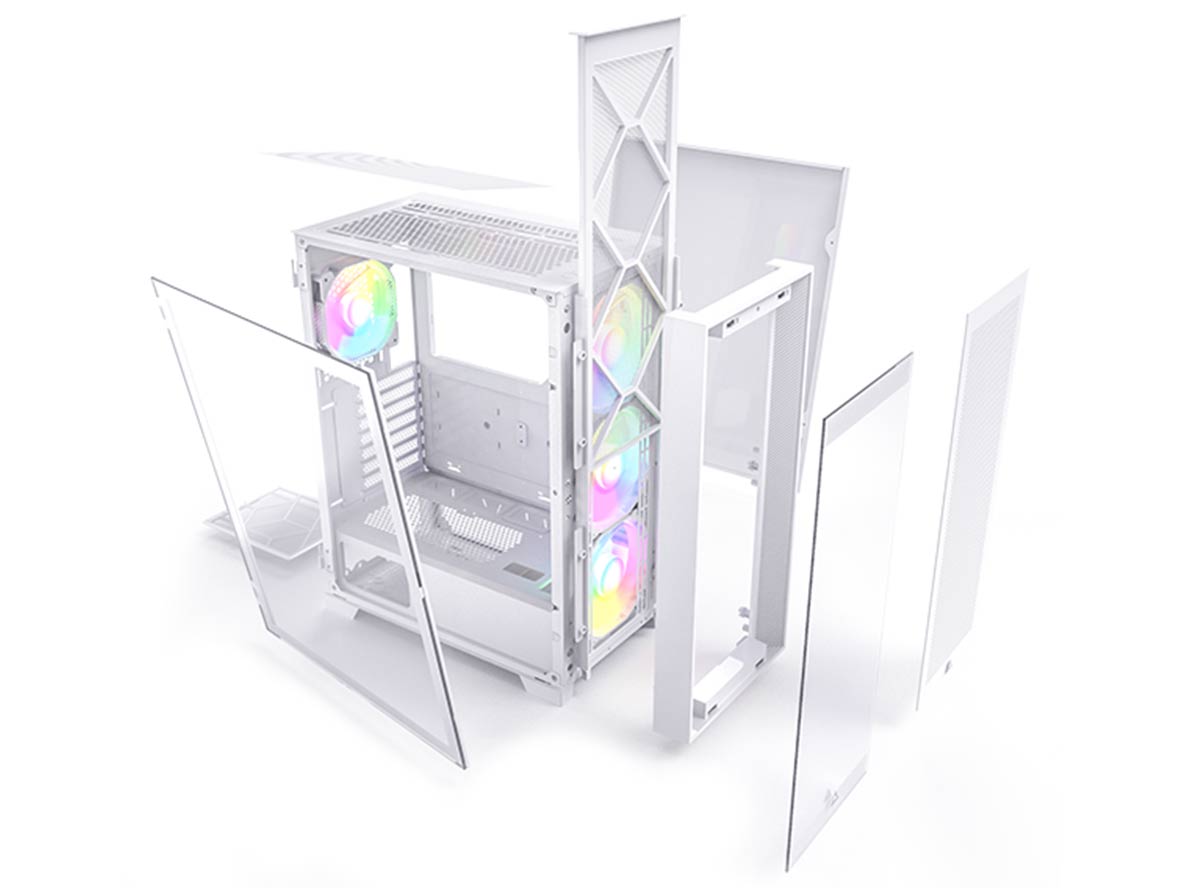 Montech Air 1000 Premium Mid-Tower PC Chassis - White - Zayoom