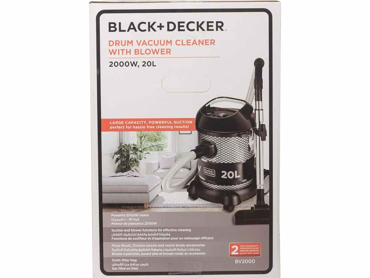 BLACK+DECKER Dry Drum Vacuum Cleaner + Blower 20L - 2000W - Zayoom