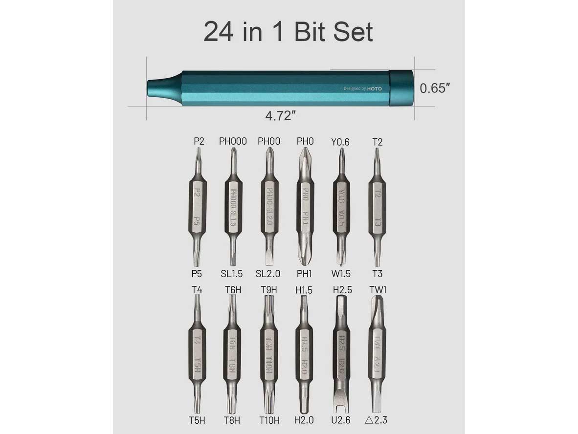 HOTO 24-in-1 Precision Screwdriver - Green - Zayoom