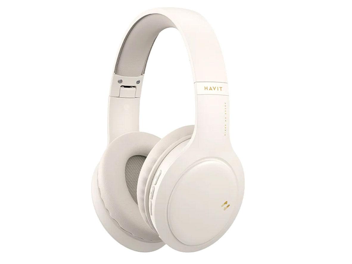 Havit H633BT Wireless Foldable Headphone - Beige - Zayoom