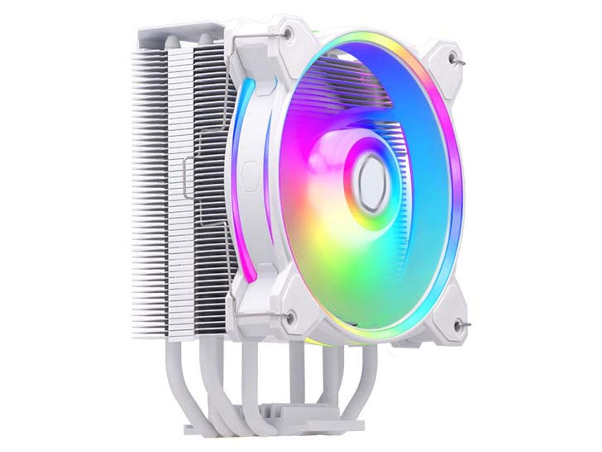 Cooler Master Hyper 212 Halo ARGB CPU Air Cooler - White - Zayoom