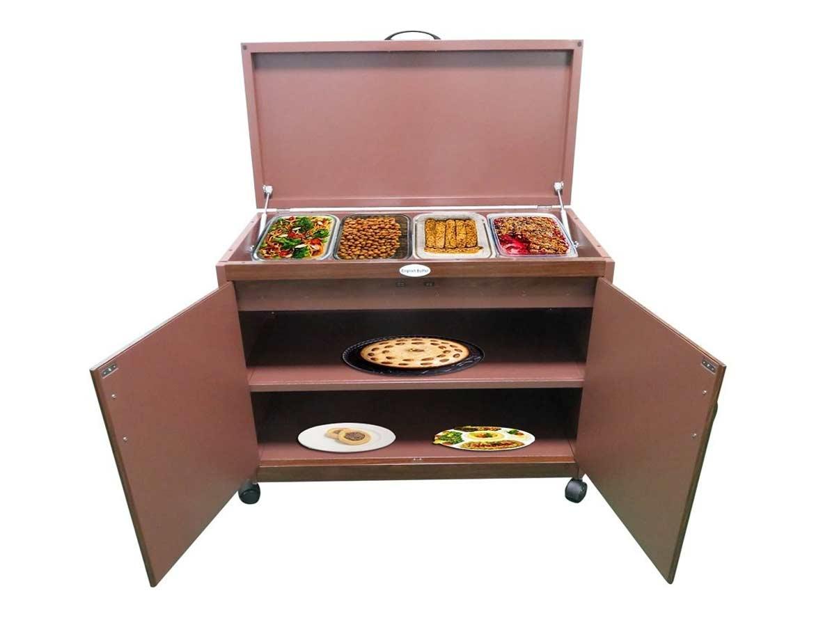English Buffet Food Warmer Trolley