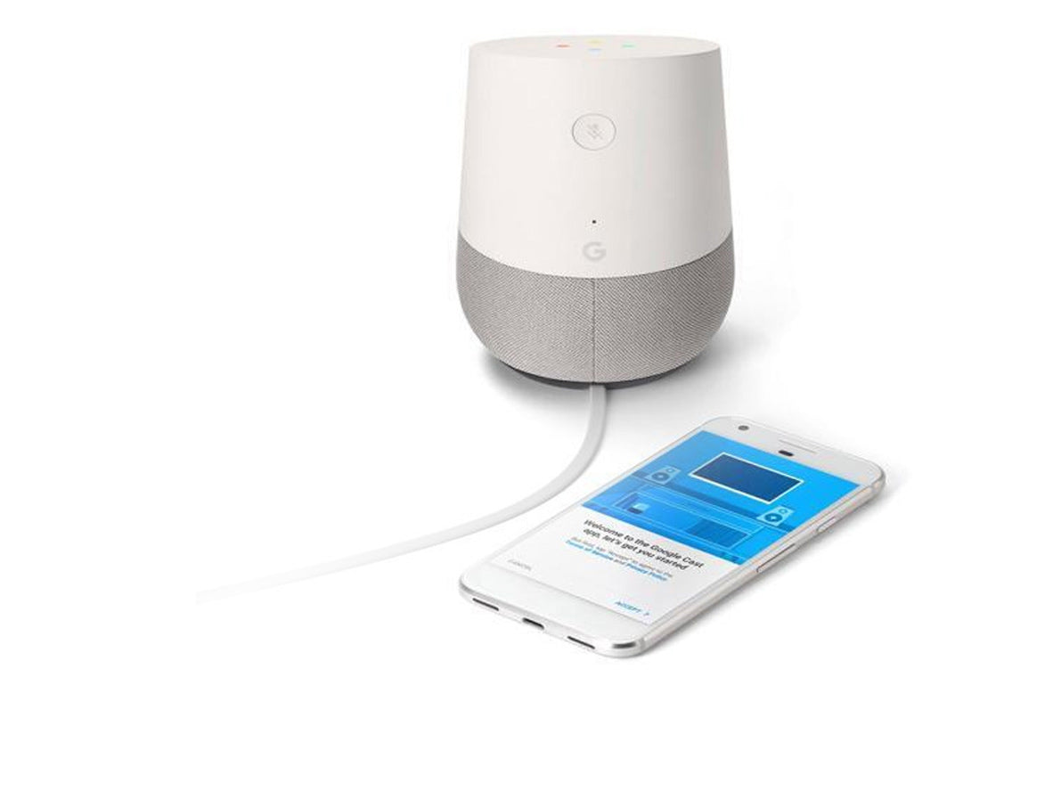 جوجل هوم مكبر صوت لاسلكي بتقنية التفعيل الصوتي كمساعد ذكي ( كما هو )