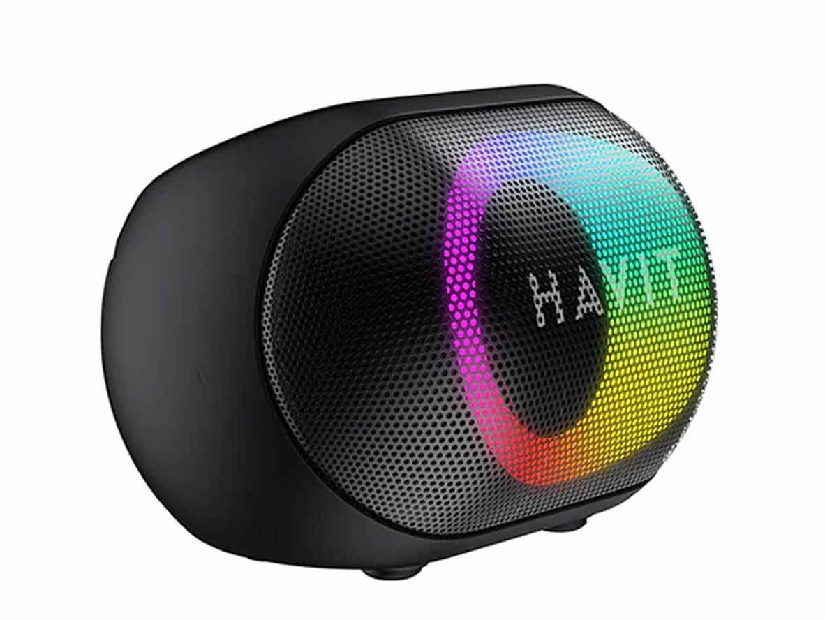 Havit SK885BT Colorful RGB Light Wireless Waterproof Speaker - Black - Zayoom