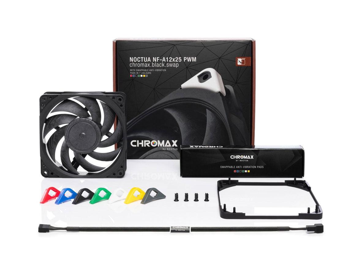 Noctua NF-A12x25 PWM Chromax.Black.Swap - 120mm PC Fan - Zayoom