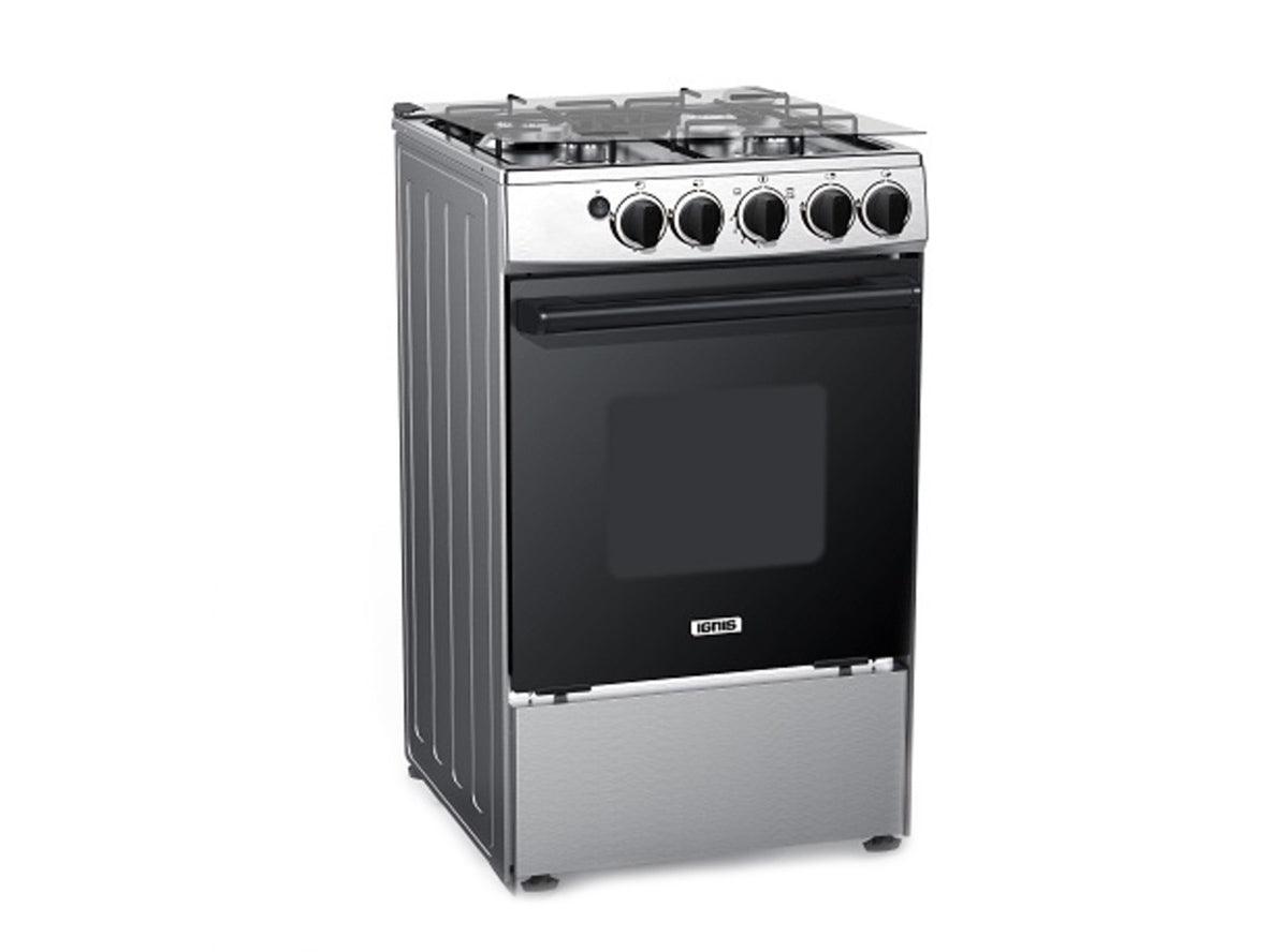 Ignis 50x55cm 4 Burners Gas Cooker Mechanical Control - Silver - Zayoom