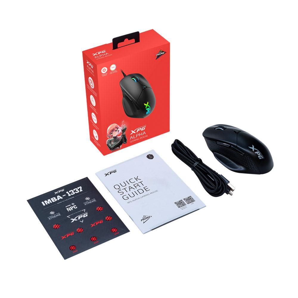 XPG Alpha Wired Gaming Mouse - Black - Zayoom