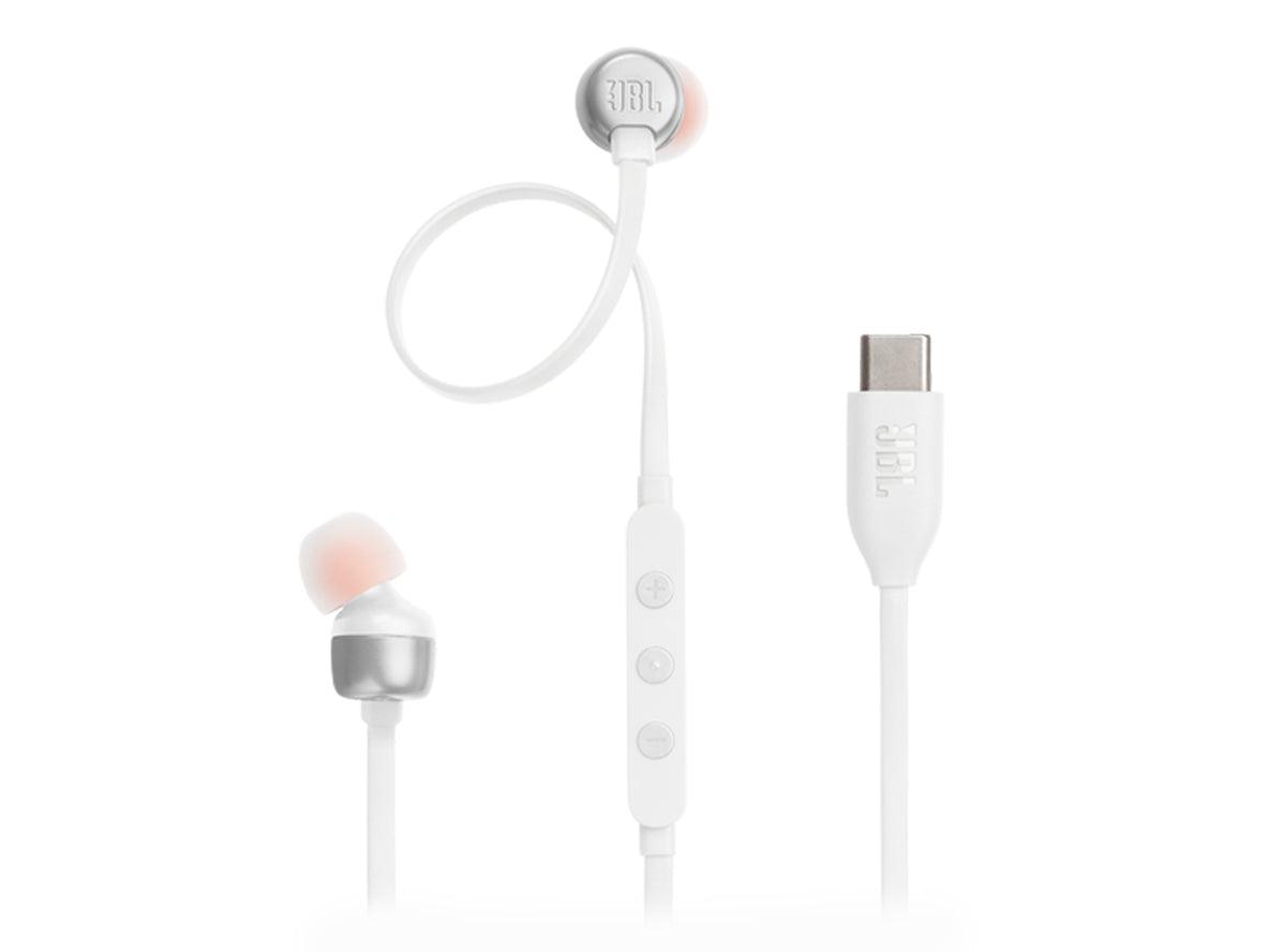 JBL Tune 310C Wired Type C HI-RES IN-Ear Headphones - White - Zayoom
