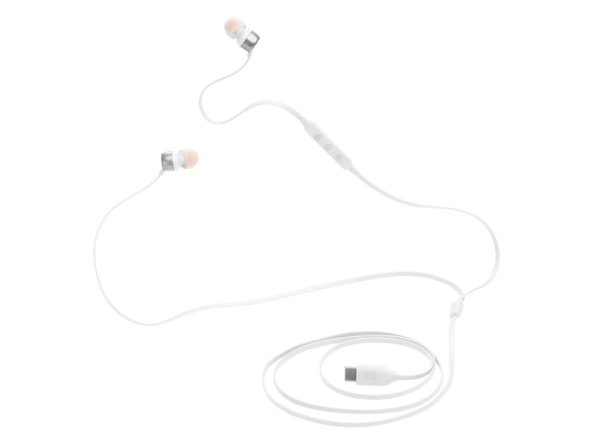 JBL Tune 310C Wired Type C HI-RES IN-Ear Headphones - White - Zayoom