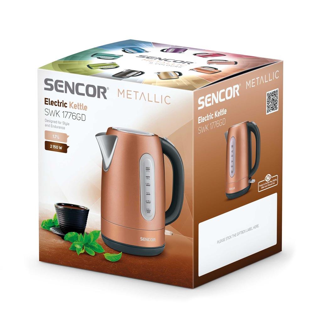 Sencor Kettle Stainless Steel 1.7L 2150W - Gold - Zayoom