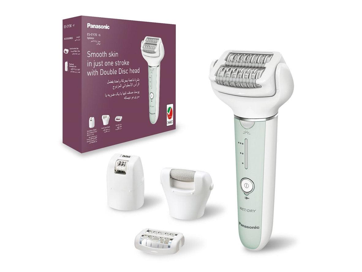 Panasonic Wet and Dry Cordless Epilator with Double Disc Head - 4 Attachements - Zayoom