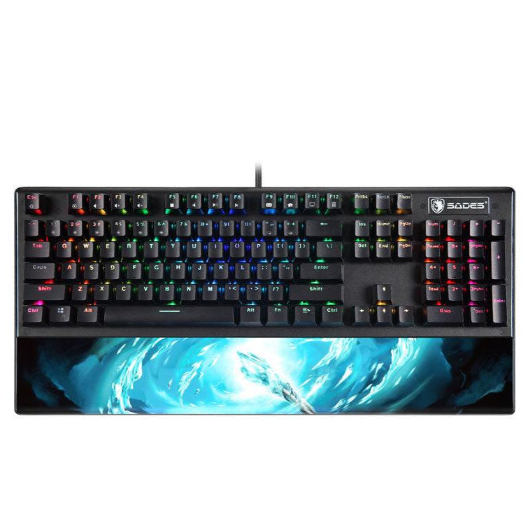 Sades Frost Staff Mechanical Gaming Wired Keyboard - Black - Zayoom