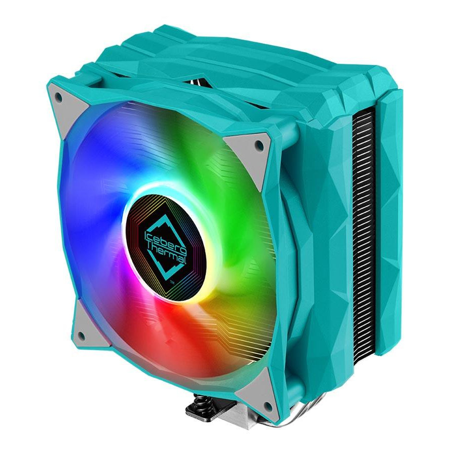 Iceberg Thermal IceSLEET G4 OC ARGB 120mm PWM CPU Cooler - Teal - Zayoom