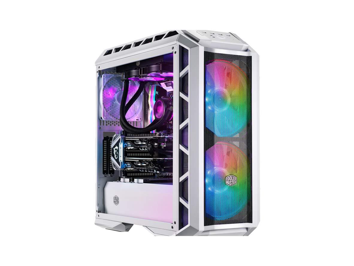 Cooler Master - MasterCase H500P ARGB Mesh Mid Tower PC Case - White - Zayoom