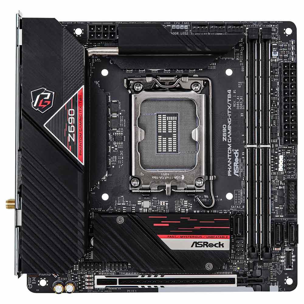 ASRock Z690 Phantom Gaming Motherboard - ITX / TB4 - Black - Zayoom