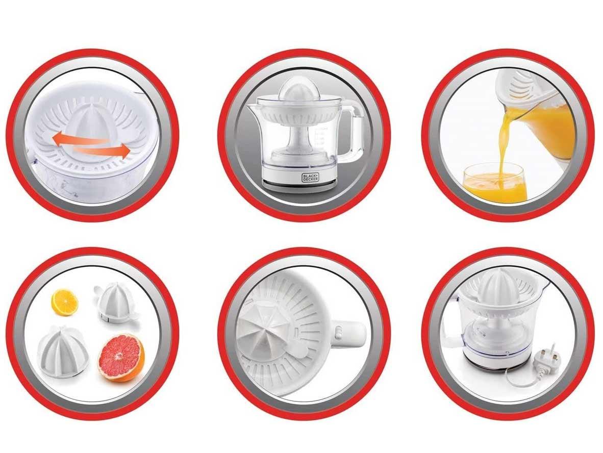 BLACK+DECKER Citrus Juicer 600 ML - 25W - Zayoom