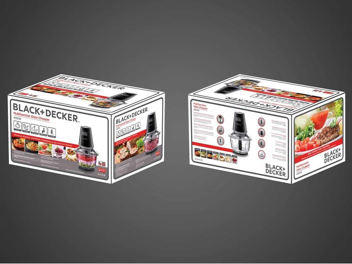 BLACK+DECKER Glass Bowl Chopper 1.2L - 400W - Zayoom