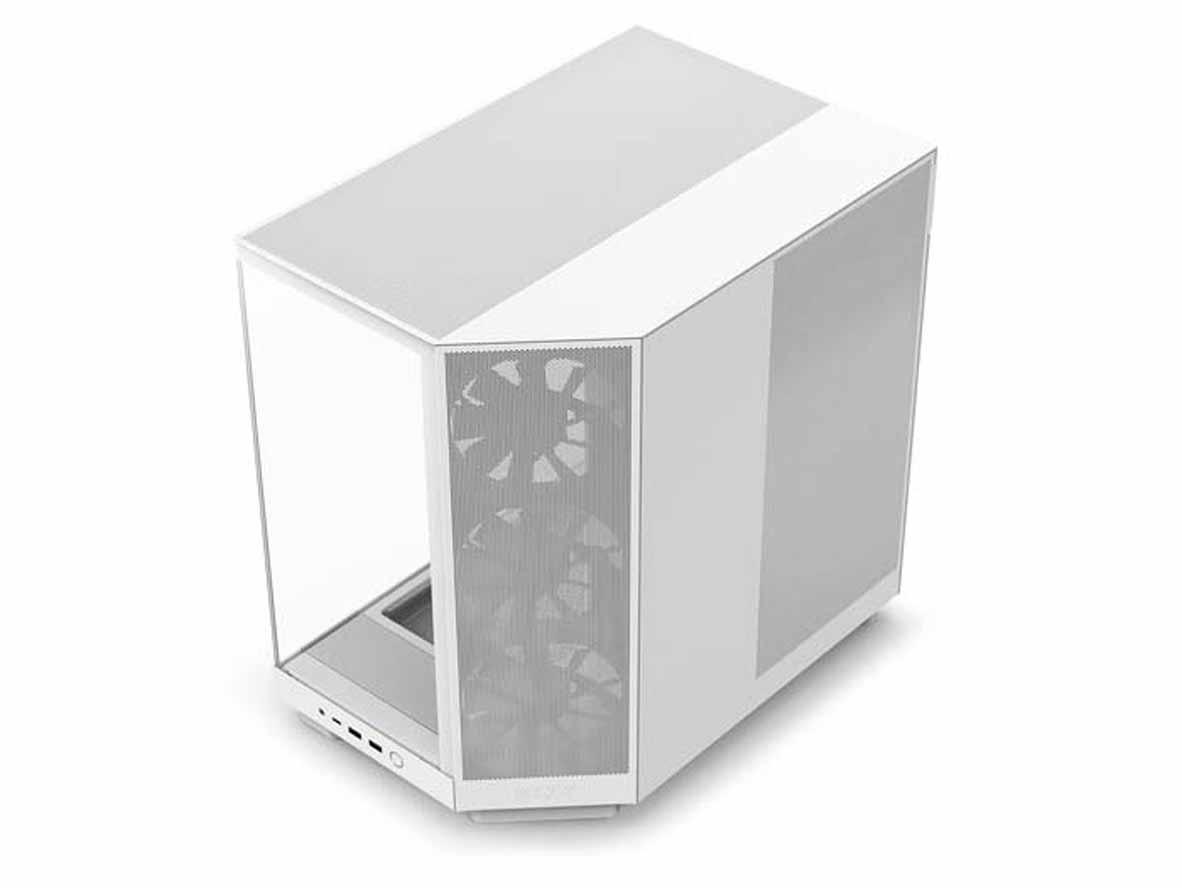 NZXT H6 Flow Compact Dual-Chamber ATX Mid Tower Case - White - Zayoom
