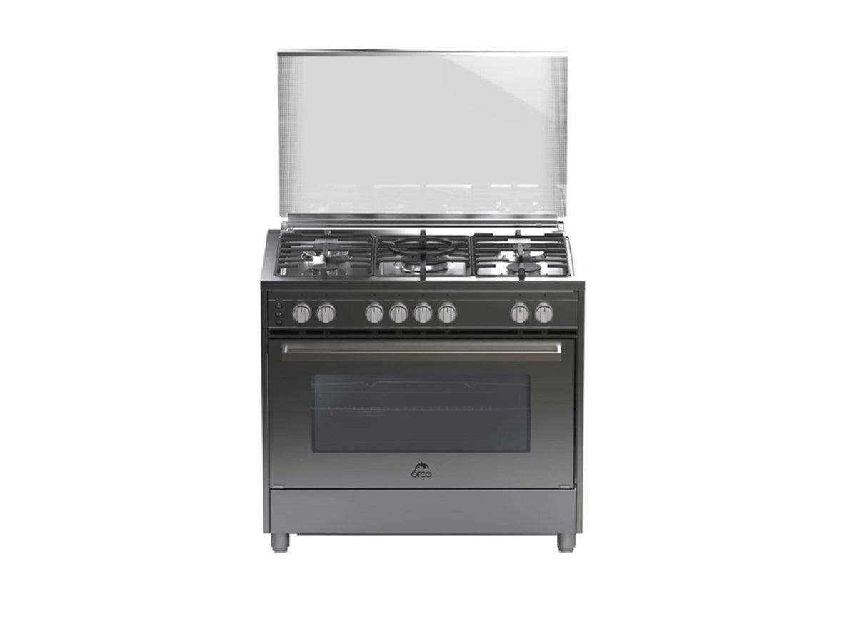 Orca 90x60cm Gas Cooker 5 Burner - Stainless - Zayoom